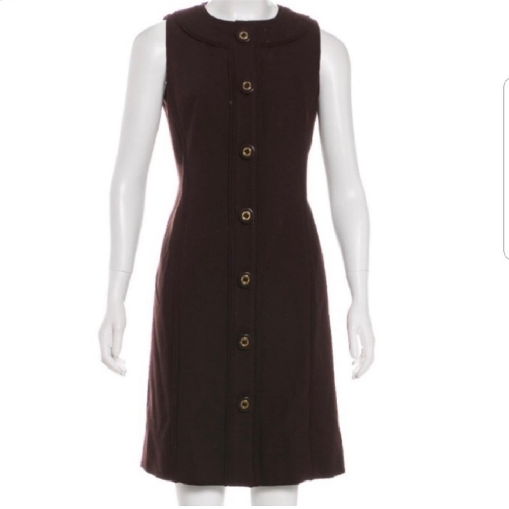 Tory Burch brown dress big buttons